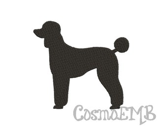 8 Size Poodle  Silhouette Embroidery design Machine Embroidery - Digital INSTANT DOWNLOAD