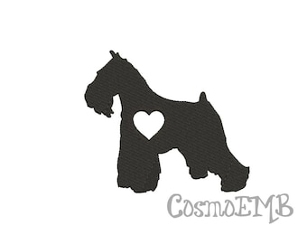 7 Taille Miniature Schnauzer silhouette Broderie Design Machine Embroidery - Digital INSTANT DOWNLOAD