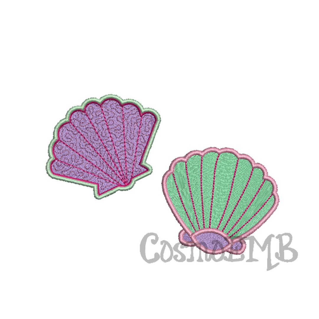 Embroidered Shell Toy Set 2 Shell 5 Size Embroidery Design Machine Embroidery - Digital ...