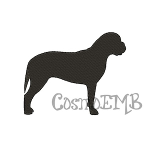 8 Size Bullmastiff  Silhouette Embroidery design Machine Embroidery - Digital INSTANT DOWNLOAD
