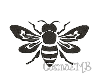 7 Size Bee Silhouette Embroidery design Machine Embroidery - Digital INSTANT DOWNLOAD