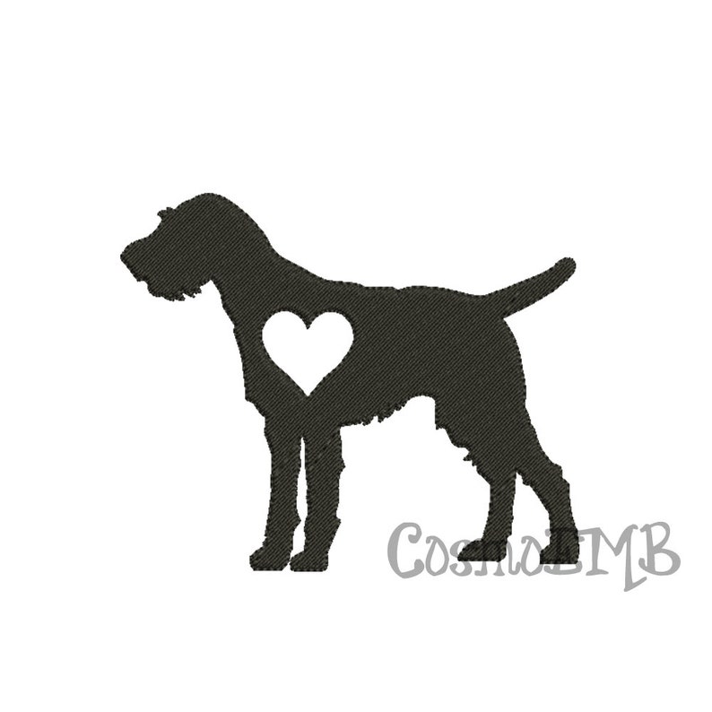 8 Size Pudelpointer silhouette Embroidery design Machine Embroidery Digital INSTANT DOWNLOAD image 1