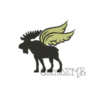 6 maat eland vleugel borduurwerk ontwerp machine borduurwerk - Digitale INSTANT DOWNLOAD