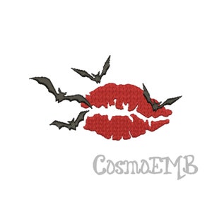 7 Size Kiss Mark Halloween Embroidery design Machine Embroidery - Digital INSTANT DOWNLOAD