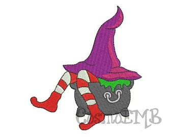6 Size witch cauldron Embroidery design Machine Embroidery - Digital INSTANT DOWNLOAD