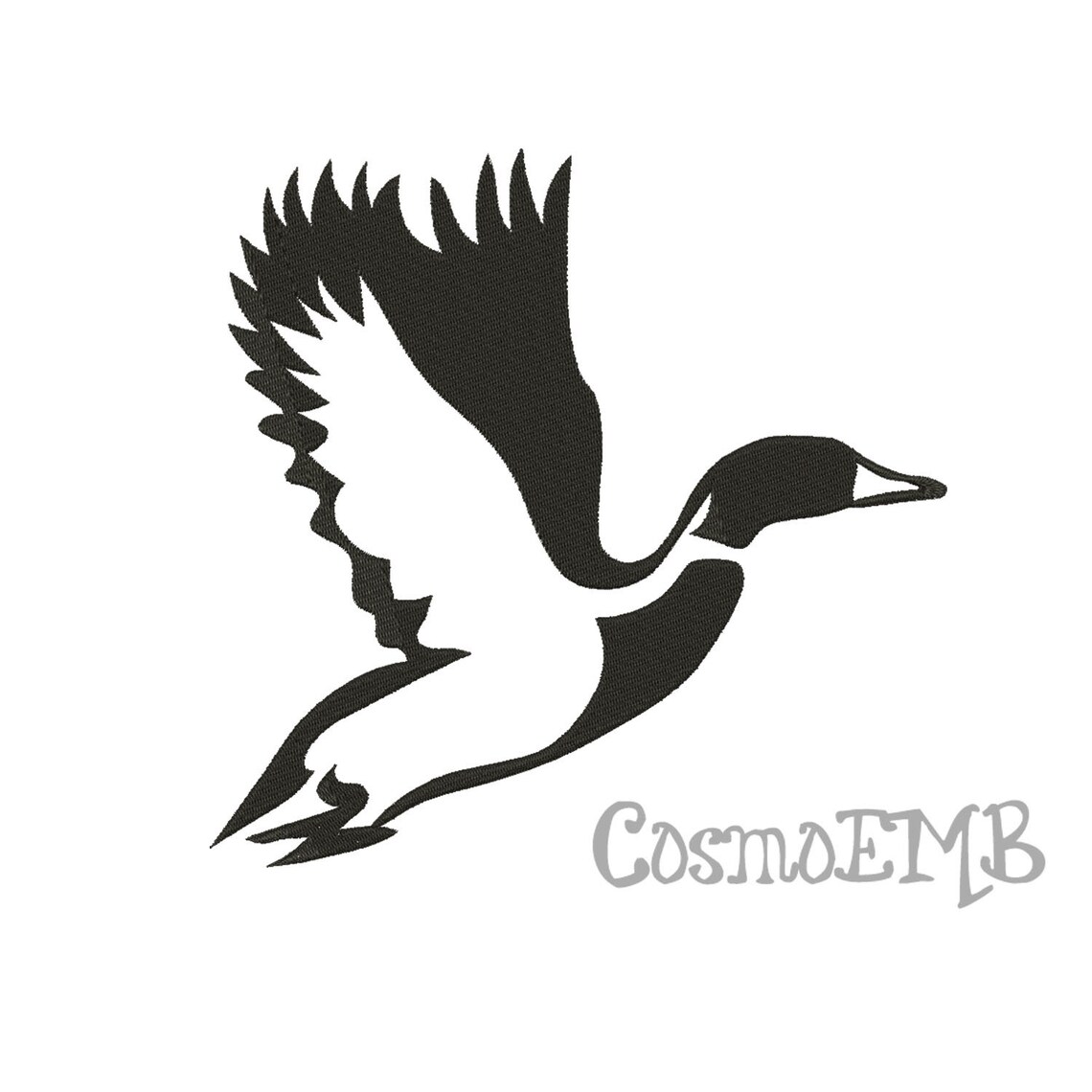 8 Size Cupped Duck Silhouette Embroidery design Machine Etsy