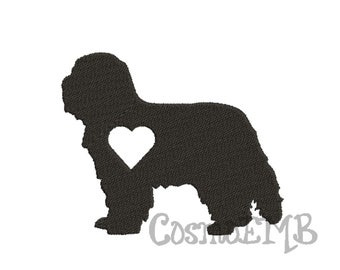 8 Size Bearded Collie Silhouette Embroidery  design Machine Embroidery - Digital INSTANT DOWNLOAD