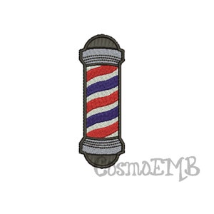 4 Tamaño Barber Pole Light Bordado diseño Máquina Bordado - DESCARGA INSTANTÁNEA Digital