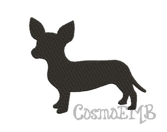 Puede incluir: Silueta negra de un perro Chihuahua.