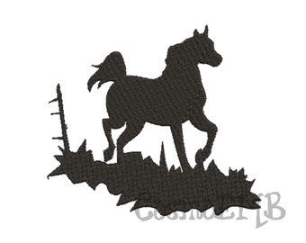 7 Size Horse Silhouette Embroidery design  Machine Embroidery - Digital INSTANT DOWNLOAD