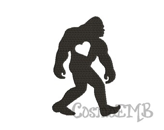 8 Size Bigfoot  Silhouette Embroidery design  Machine Embroidery - Digital INSTANT DOWNLOAD