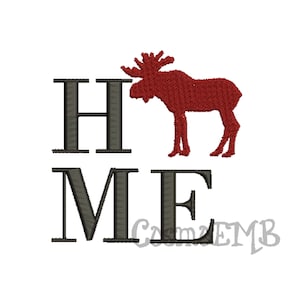 7 Size Moose Home Embroidery design Machine Embroidery - Digital INSTANT DOWNLOAD