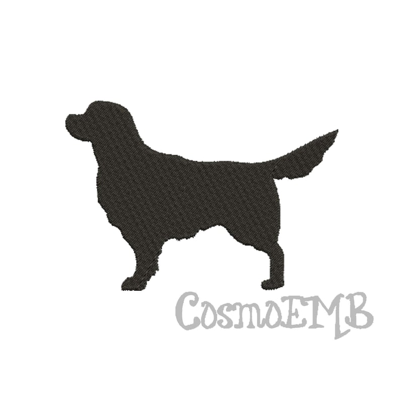8 Size Golden Retriever Silhouette Embroidery Design Machine Etsy