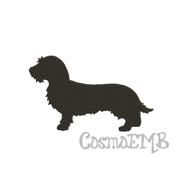 8 Taille Dachshund Silhouette Embroidery design Machine Embroidery - Digital INSTANT DOWNLOAD