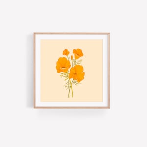 California Poppy Art, California Poppies Print, California State Flower, California Poppy Print, California Poppy, California Wall Art