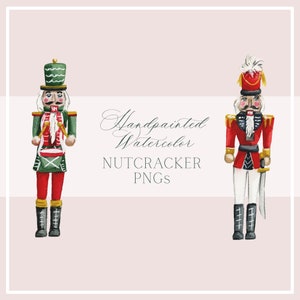 Nutcracker Clip Art, Christmas Graphics, Nutcracker Graphics, Sugar Plum Fairy, Watercolor art, Nutcracker Christmas PNGs