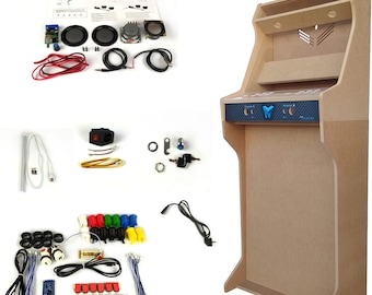 TALENTEC DIY 19in bartop and stand kit in 16mm MDF + plexiglass + controls and component kit. 28mm American-style buttons + T-molding