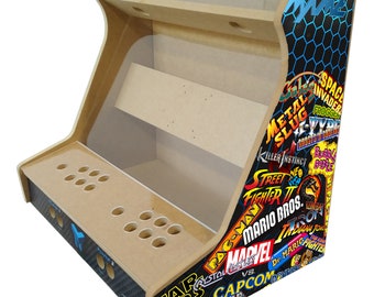 TALENTEC 24 "Bartop Set in DM Holz für 28mm Tasten. Optionen: Methacrylat und Vinillos