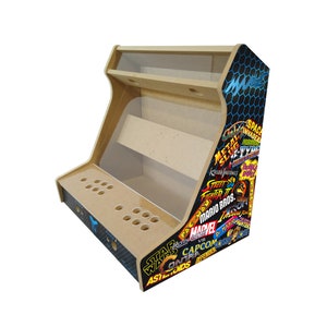 TALENTEC bartop kit of 24&quot; in MDF - 16 mm for 30 mm buttons. Options: Acrylic glass & stickers.
