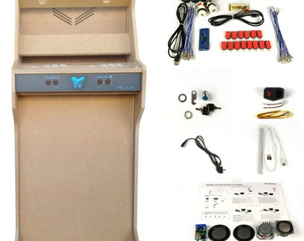 TALENTEC 24" bartop DIY kit and 16mm MDF wood pedestal + methacrylate + 28mm American type components and controls + T-molding