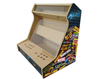 TALENTEC 24" bartop kit in 16mm DM wood for 30mm buttons. Options: Methacrylate and vinyl