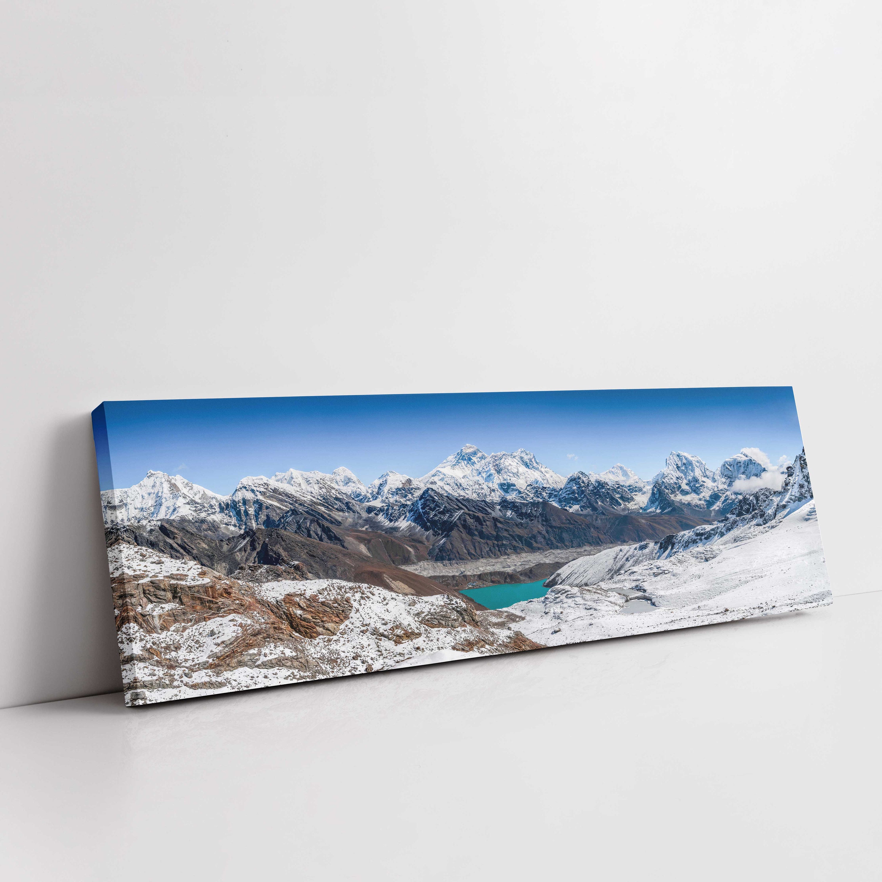 Himalaya summits Everest panoramic canvas picture print