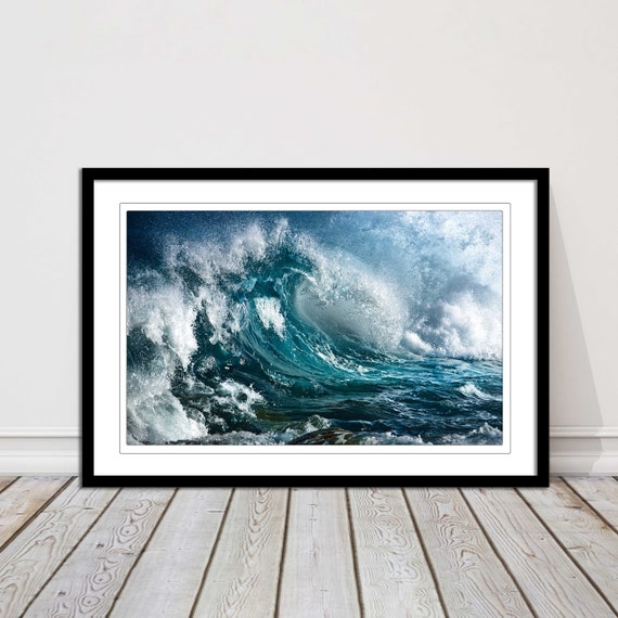 Ocean Waves. Framed Picture Print With a Choice of Frame Colours