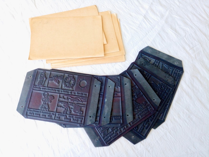 Vintage Ink Plates Rubber Printing Plates Rubber Stamps Etsy
