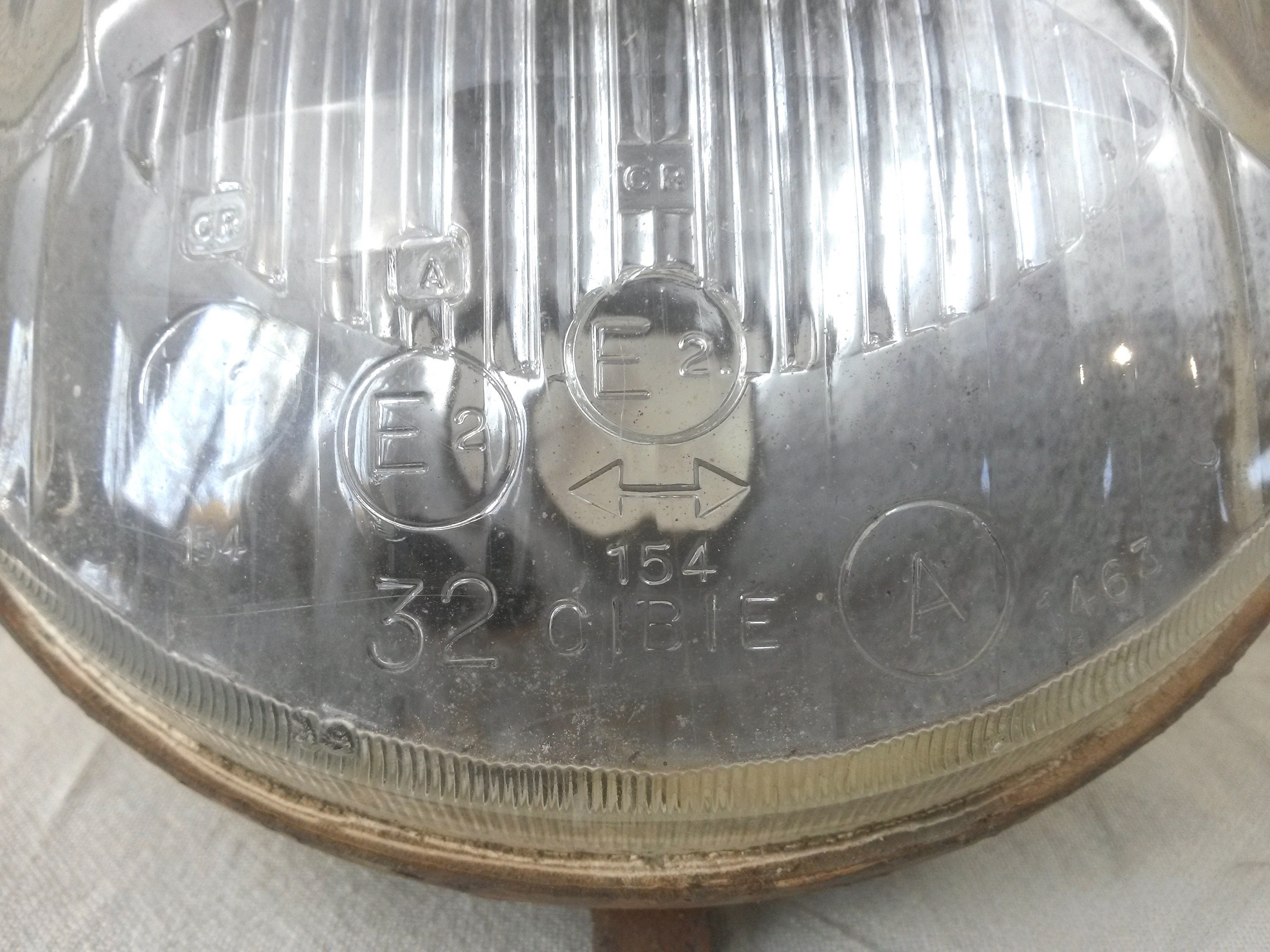 2 Vintage French Car Headlights 2CV Car Parts Industrial Etsy