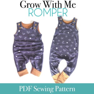 Apple Tree On The Grow Romper PDF Sewing Pattern Grow With Me Romper Grow-With-Me Playsuit Baby and Kids Clothing ebook tutorial image 1