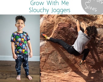 Big Kids Apple Tree Super Grow SG Joggers Sewing Pattern *Printable PDF Sewing Pattern* for grow pants ebook