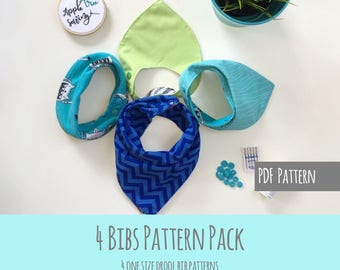 Apple Tree Drool Bibs 4 Pattern Pack! *PDF Download*