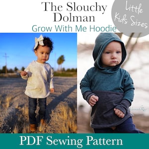 Little Kids Apple Tree Slouchy Dolman Hoodie Grow With Me Hoodie Schnittmuster *PDF Schnittmuster* Grow with me Shirt Schnittmuster