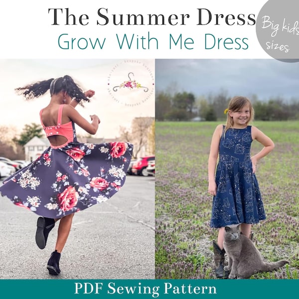 Big Kids Sizes Apple Tree Das Sommerkleid Grow with me ärmelloses Kleid Schnittmuster mit erweiterbarem Sizing ebook