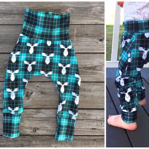 Apple Tree Color Blocked Grow With Me Drop Crotch Pants Joggers Trousers PDF Sewing Pattern Kids and Baby ebook tutorial image 8