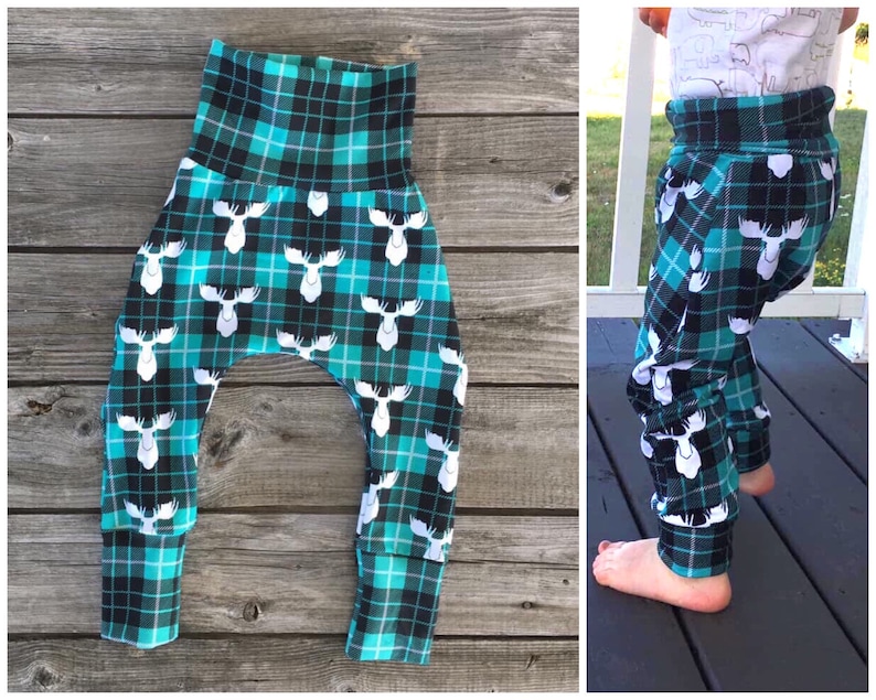 Apple Tree Color Blocked Grow With Me Drop Crotch Pants Joggers Trousers PDF Sewing Pattern Kids and Baby ebook tutorial image 8