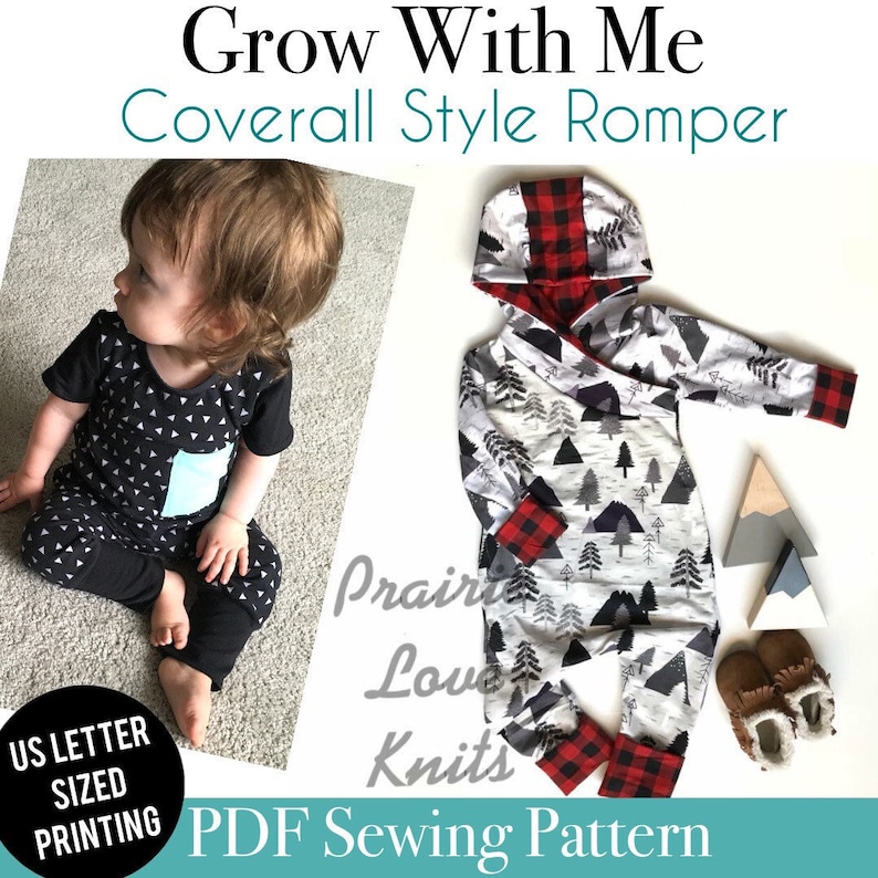 Apple Tree Grow On, Grow With Me Romper, Kids Sewing Pattern, Printable *PDF DOWNLOAD* Size Adjustable Clothing for Kids ebook tutorial 