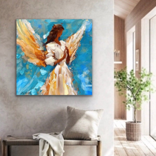 Angel printable Angel art, Angel of Peace digital print, Angel Wings Abstract Angel Original Art Printable abstract painting Contemporary