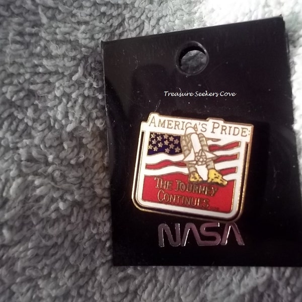 America's Pride The Journey Continues NASA Space Shuttle Lapel Hat Pin Tie Tack