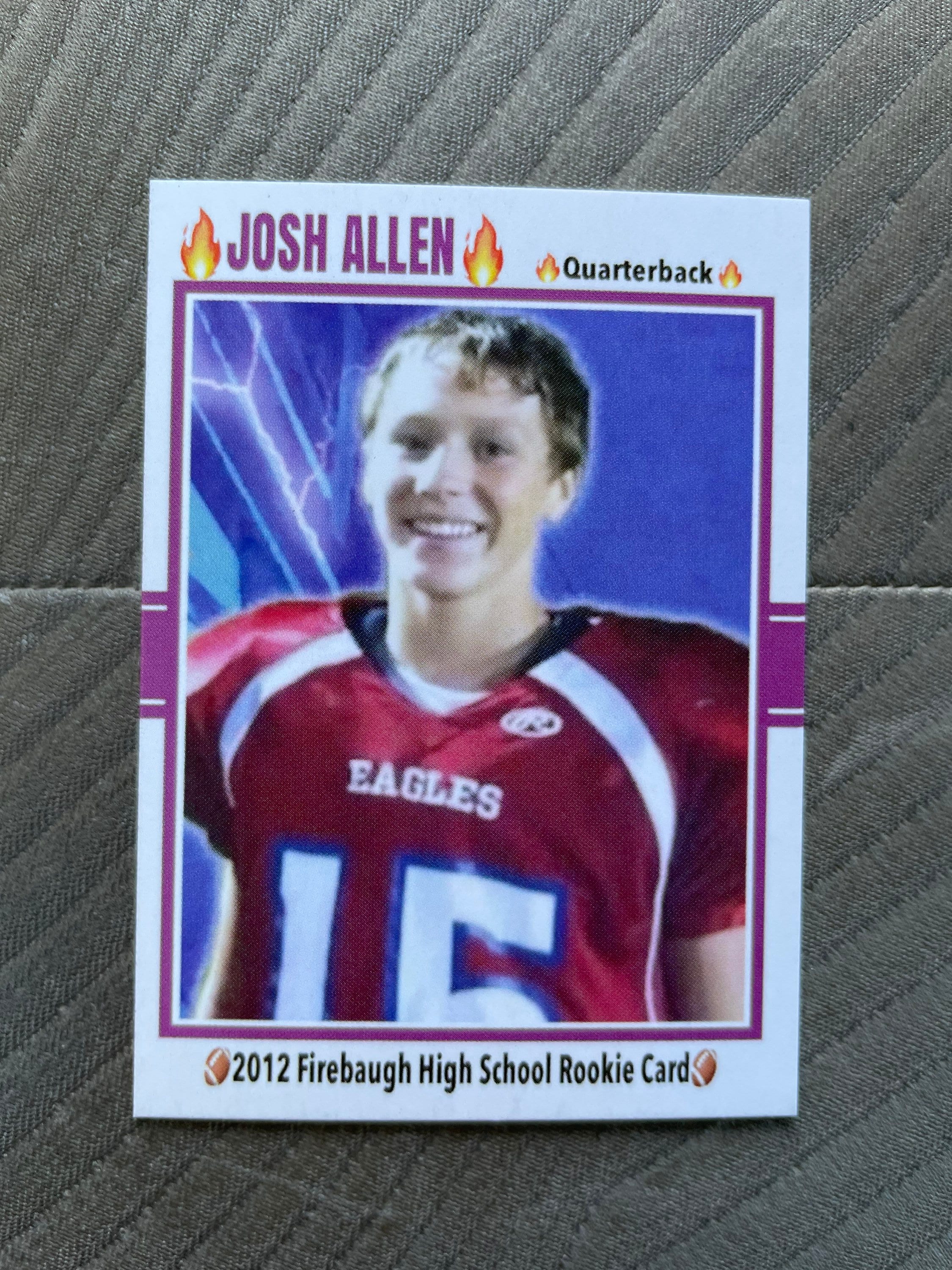 Only 50 Josh Allen 2012 Custom High School Rookie Card