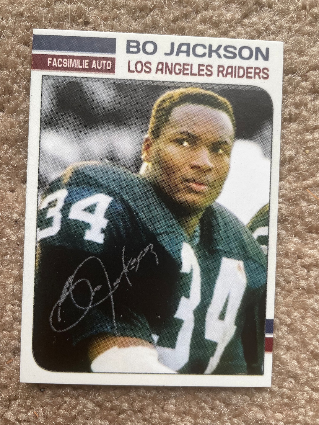 only-50-bo-jackson-custom-facsimile-autograph-card-etsy