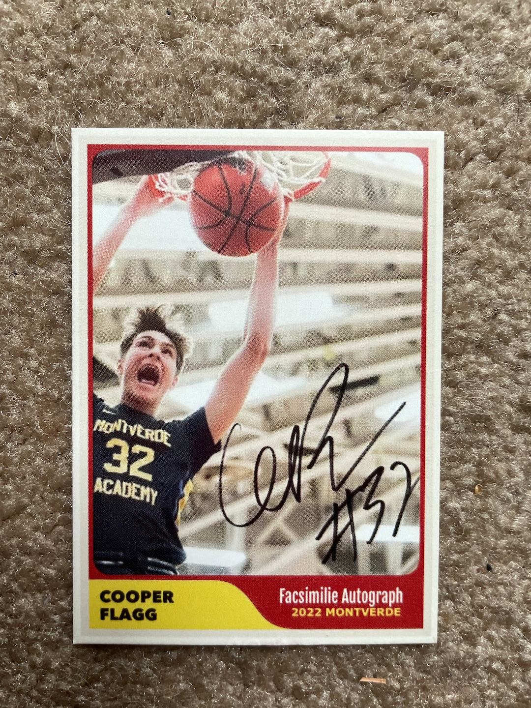 Only 50 Cooper Flagg Custom Facsimile Autograph Rookie Card Future Top
