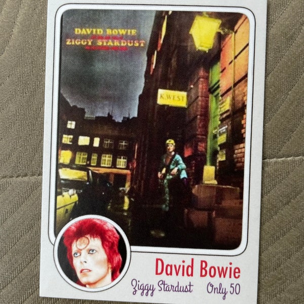David Bowie Rebel Ziggy Birthday Card – Blank Inside – Art By Jaine Wright (NOT 3D)