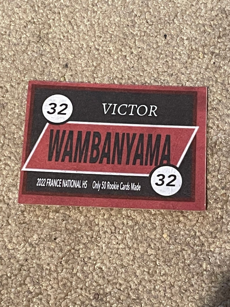 Only 50 Victor Wembanyama Custom Rookie France 2022 National Etsy Only 50 Victor Wembanyama Custom Rookie France 2022 National Etsy