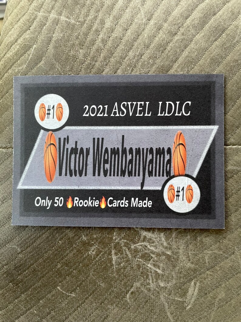 Only 50 Victor Wembanyama Custom 2022 Rookie Card ASVEL Etsy UK
