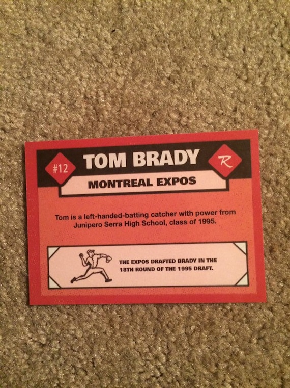 Only 50 Made Tom Brady Montreal Expos Rookie Custom Baseball 