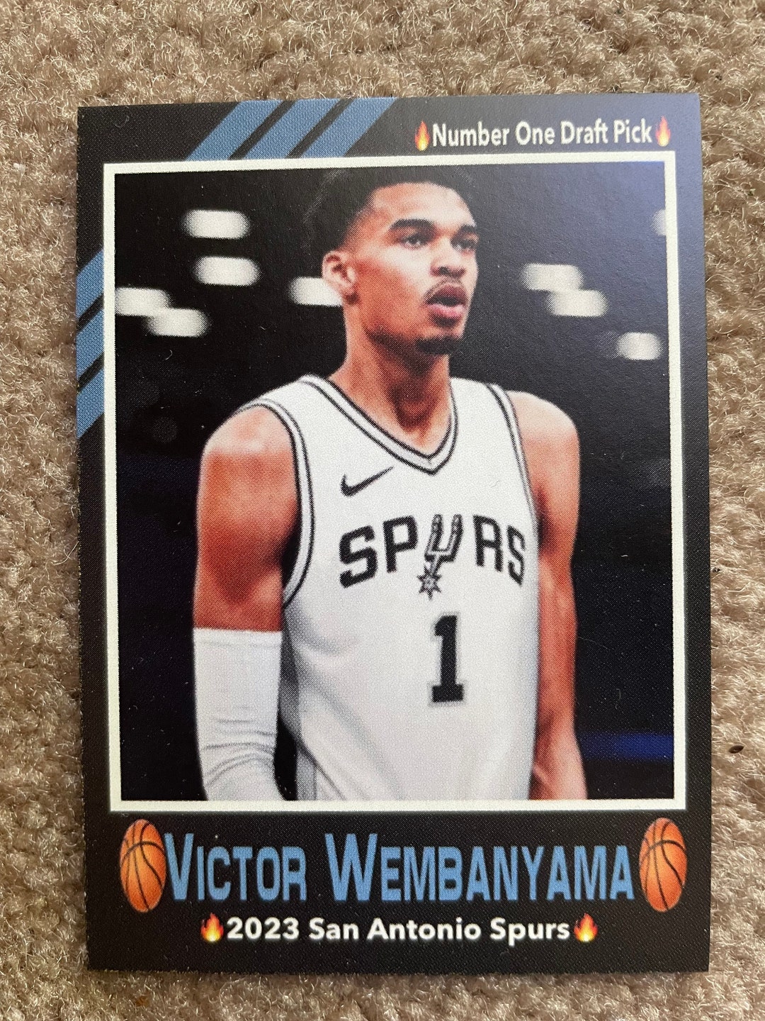 Only 50 Victor Wembanyana 2023 Custom Rookie Card Spurs Uniform - Etsy