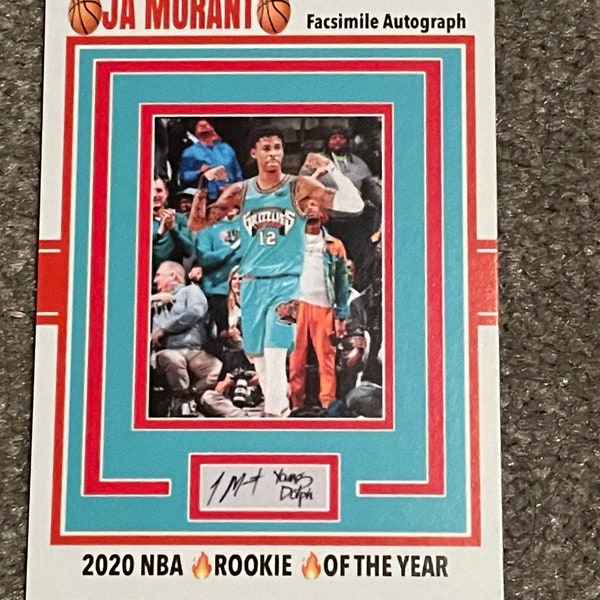 Ja Morant Autographed Card Etsy