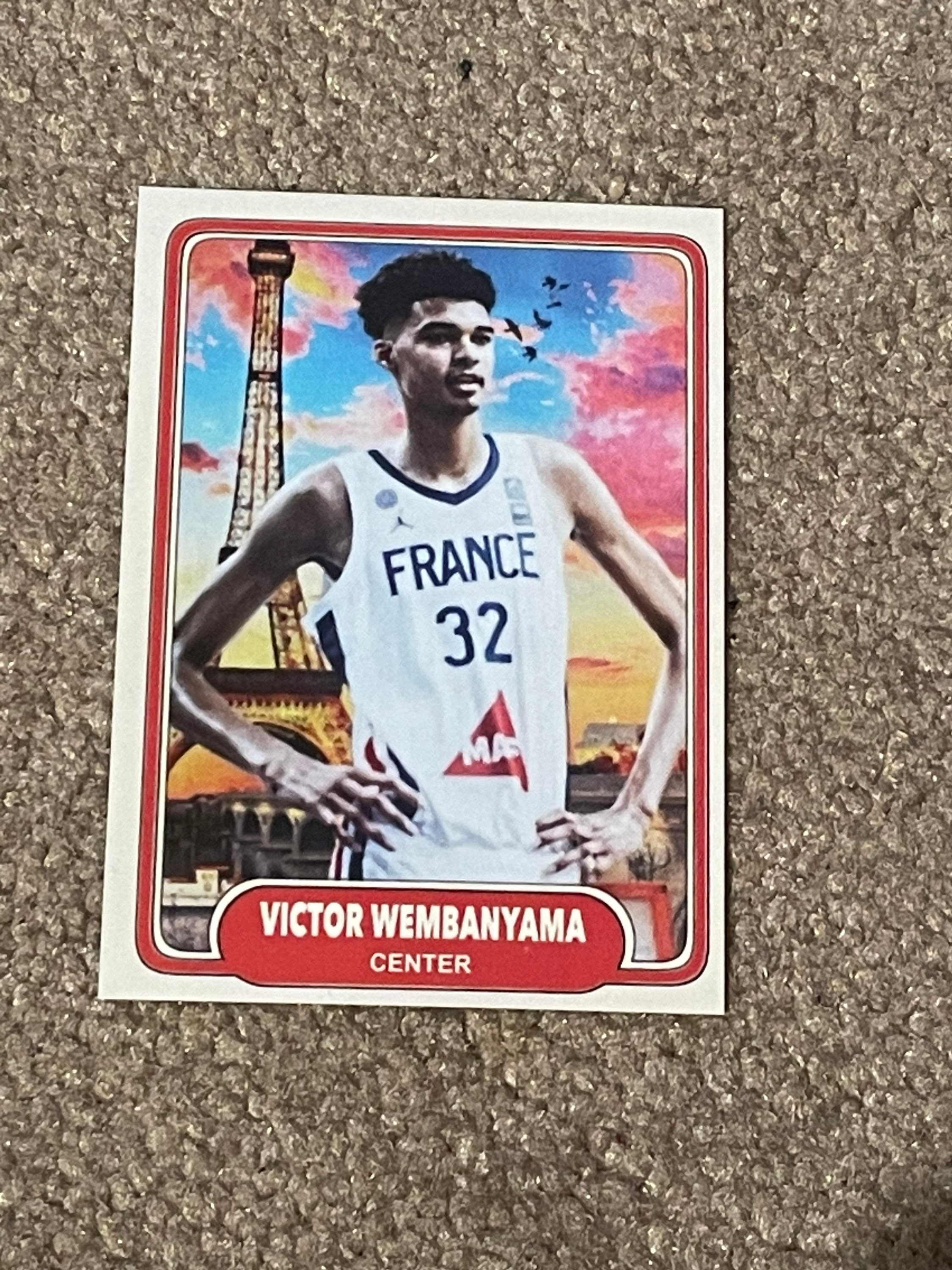 Only 50 Victor Wembanyama Custom Rookie Facsimile Autograph Reprint France