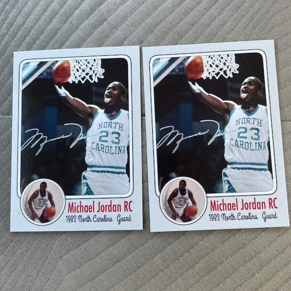 michael jordan north carolina basketball card